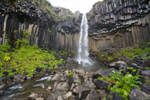 Svartifoss (Le cascate nere) all´interno del Parco Nazionale Skaftafell