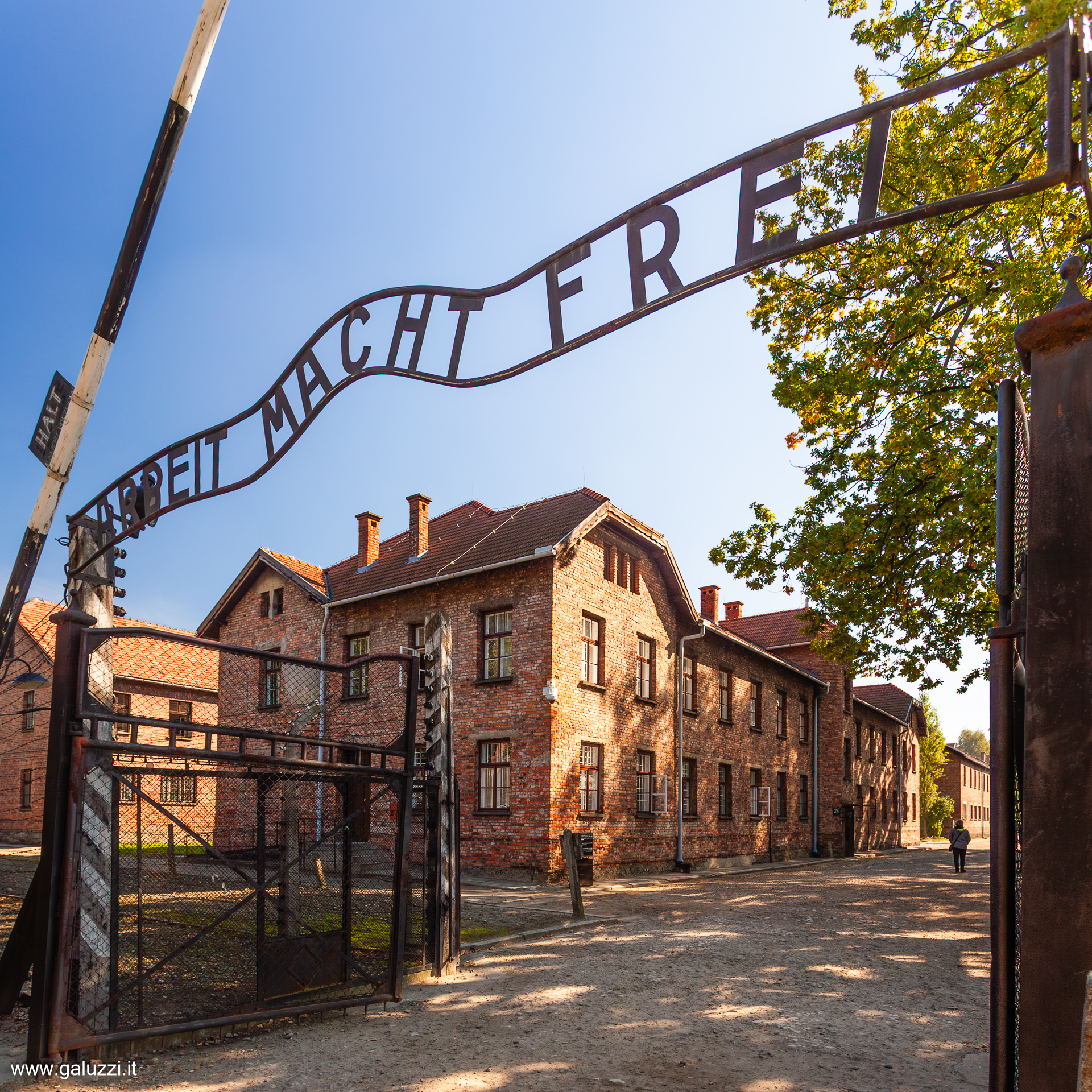 Arbeit macht frei, il lavoro rende liberi, è l'insegna posta all'ingresso del campo di concentramento di Auschwitz