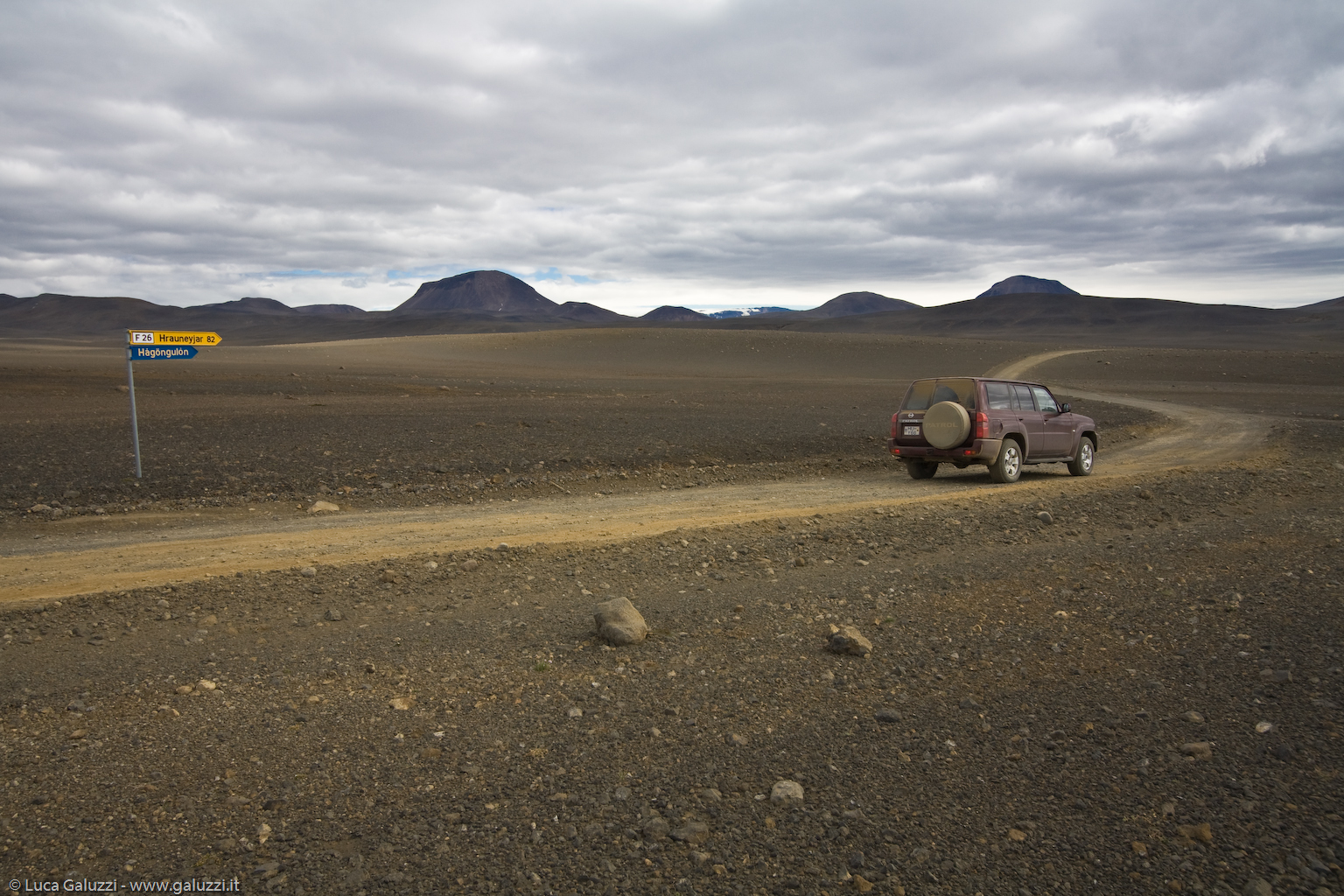 La pista F26 Sprengisandur taglia l´isola da Nord a Sud, da Goðafoss al Landmannalaugar