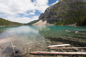 Moraine Lake, lago glaciale nel parco nazionale Banff