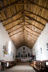 Il tetto in legno di cactus della Chiesa di Chiu Chiu