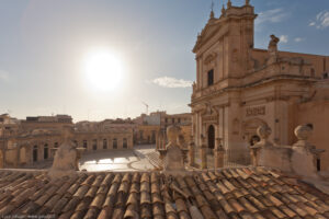 Vista dalla terrazza di Palazzo Gambuzza a Ispica