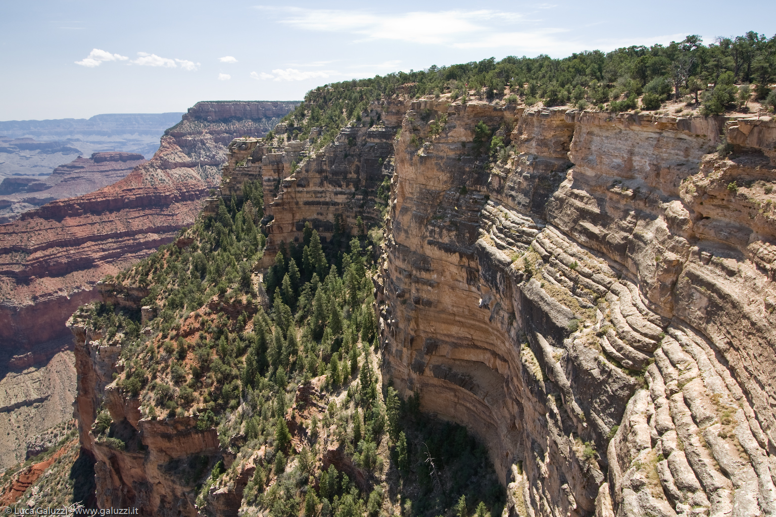 Il Grand Canyon è un´immensa gola creata dal fiume Colorado nell´Arizona settentrionale. È lungo 446 chilometri circa, profondo fino a 1.600 metri e con una larghezza variabile dai 500 metri ai 27 chilometri