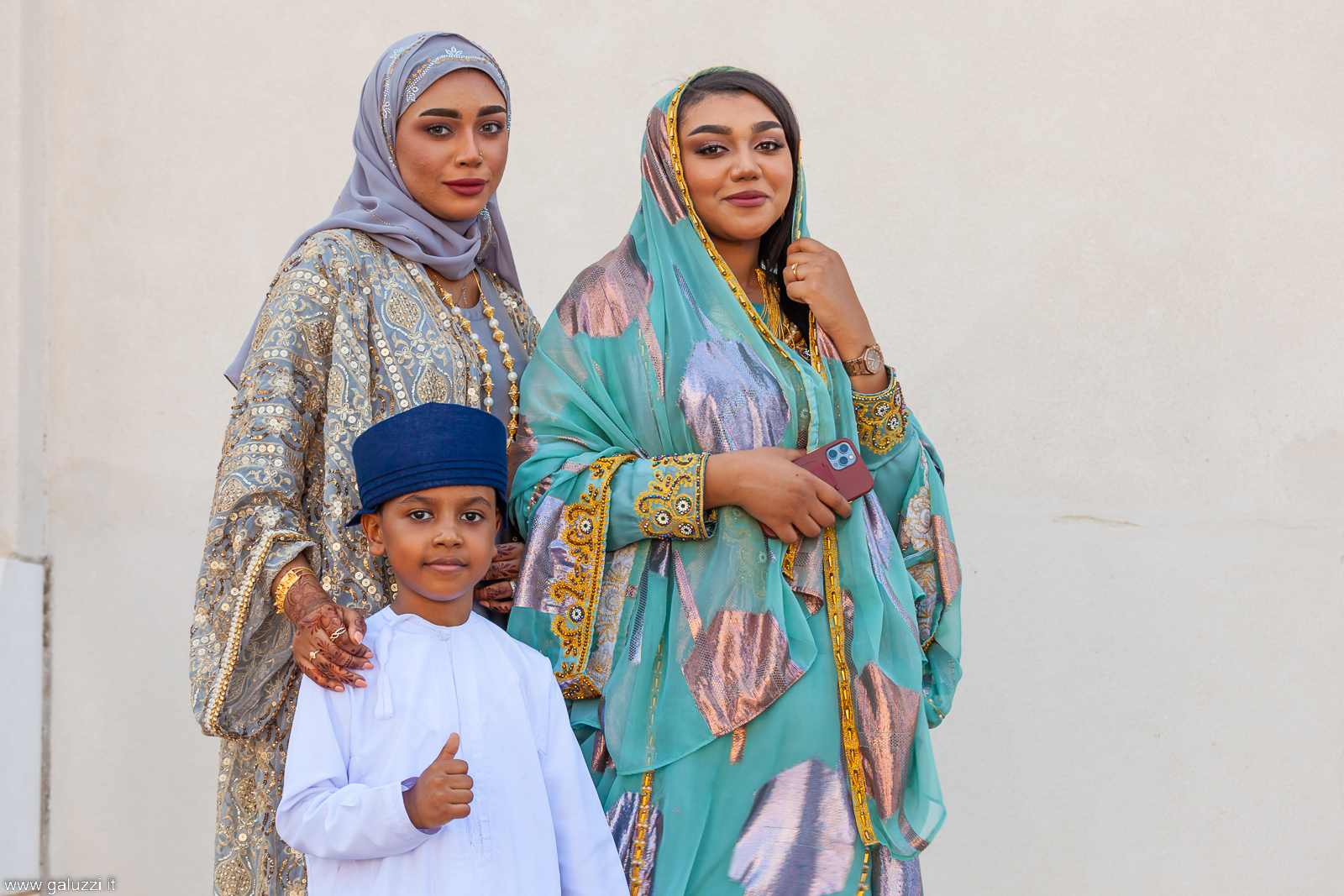 Una bella famiglia omanita a Muscat