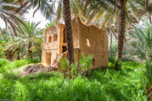 Le case di paglia e fango del villaggio di Al Hamra