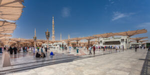 Al-Masjid al-Nabawi, la Moschea del Profeta a Medina, Arabia Saudita