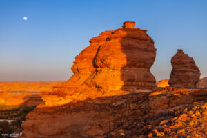 Formazioni rocciose prodotte dall'erosione nel deserto di AlUla