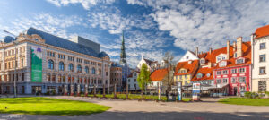 Līvu laukums (Piazza Livu) a Riga, Lettonia